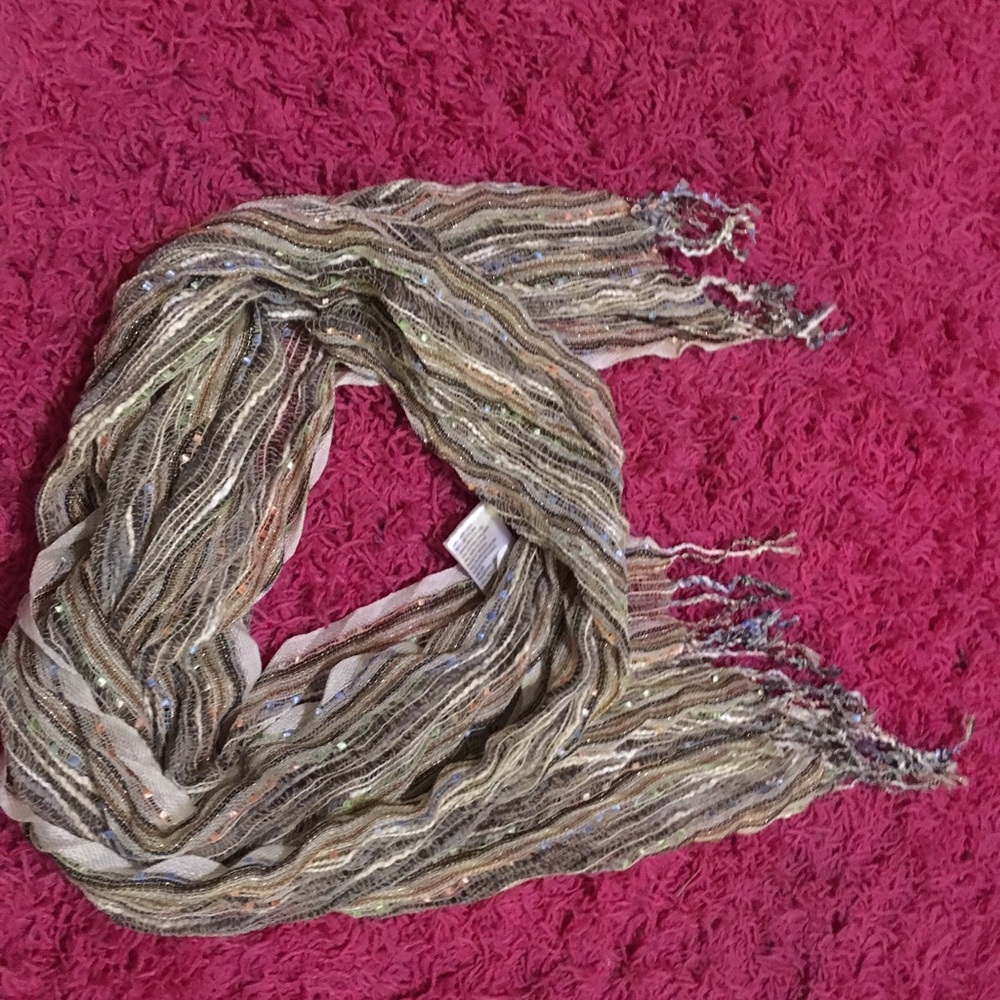 sparkly multi colored dark toned scarf